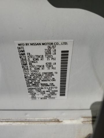 1N6BA07D18N312970 - 2008 NISSAN TITAN XE Beyaz fotoğraf 12