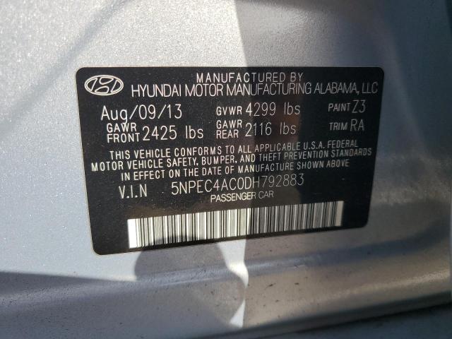 5NPEC4AC0DH792883 - 2013 HYUNDAI SONATA SE 蓝色 照片 12