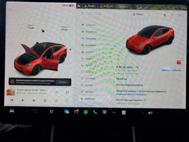 5YJYGDEE5LF058508 - 2020 TESLA MODEL Y Qırmızı foto 9