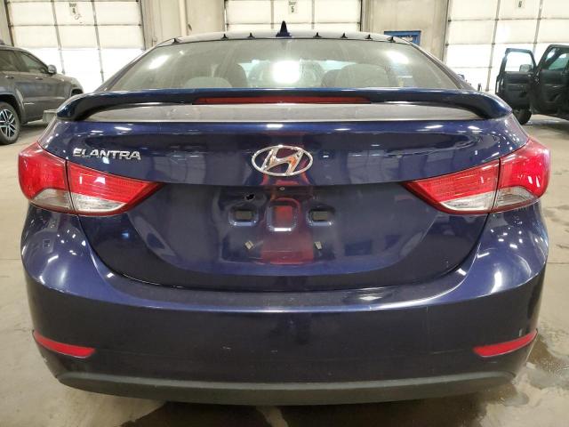 5NPDH4AE7EH481869 - 2014 HYUNDAI ELANTRA SE BLUE photo 6