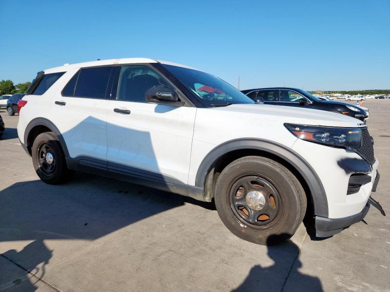 1FM5K8AC5MNA02726 - 2021 FORD EXPLORER POLICE INTERCEPTOR WHITE photo 4
