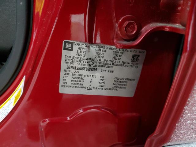 3GNAL2EK5ES663329 - 2014 CHEVROLET CAPTIVA LS 勃艮第红 照片 13