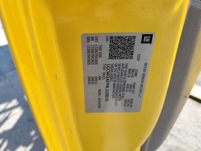 1GCWGAFP8L1158276 - 2020 CHEVROLET EXPRESS Gelb Foto 14