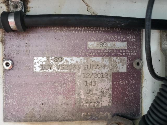 1UYVS2533EU772413 - 2014 UTILITY TRAILER WHITE photo 10