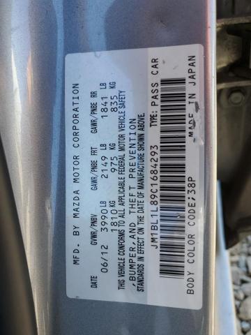 JM1BL1L89C1684293 - 2012 MAZDA 3 I SILVER photo 12