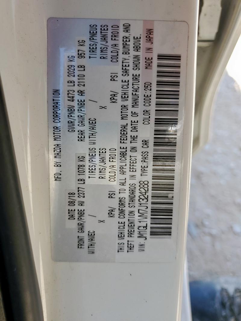 JM1GL1VM7J1324288 - 2018 MAZDA 6 TOURING Ağ foto 12