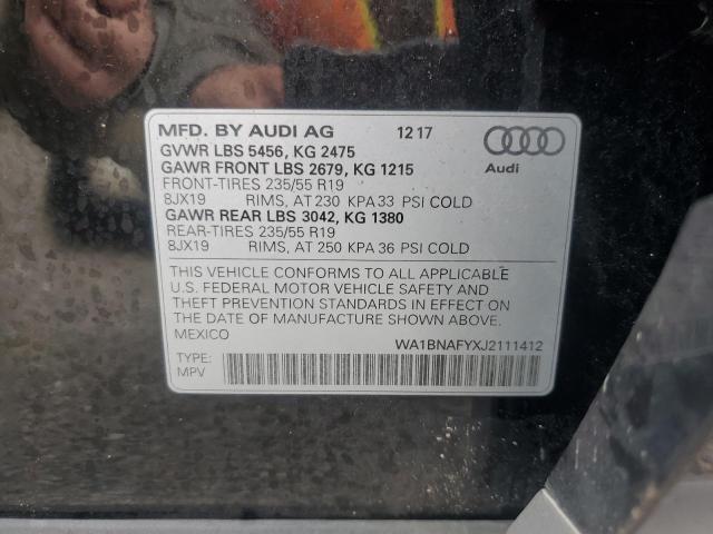 WA1BNAFYXJ2111412 - 2018 AUDI Q5 PREMIUM PLUS BLACK photo 13