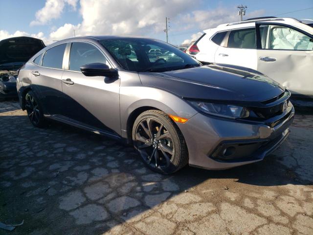 2HGFC2F8XKH563390 - 2019 HONDA CIVIC SPORT GRAY photo 4