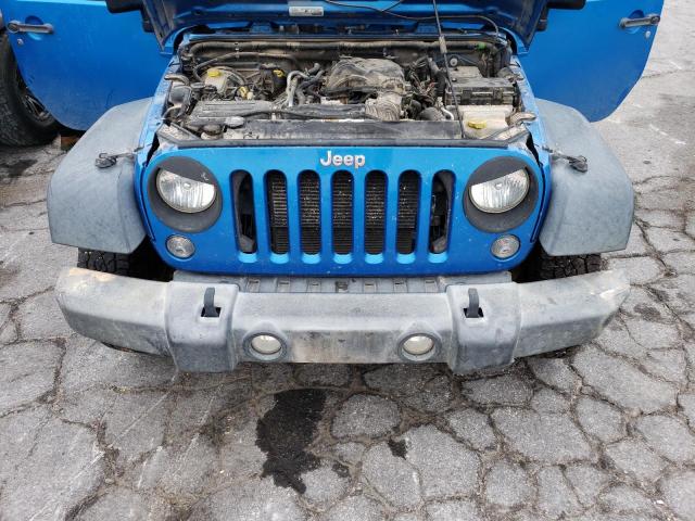 1C4BJWKG8FL748246 - 2015 JEEP WRANGLER U SPORT BLUE photo 11