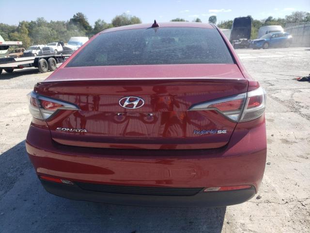 KMHE24L1XGA015911 - 2016 HYUNDAI SONATA HYBRID RED photo 6