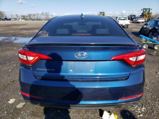 5NPE24AF0HH491310 - 2017 HYUNDAI SONATA SE BLUE photo 6