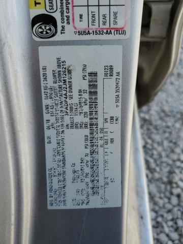 3FADP4AJ2JM126215 - 2018 FORD FIESTA S 银色 照片 12