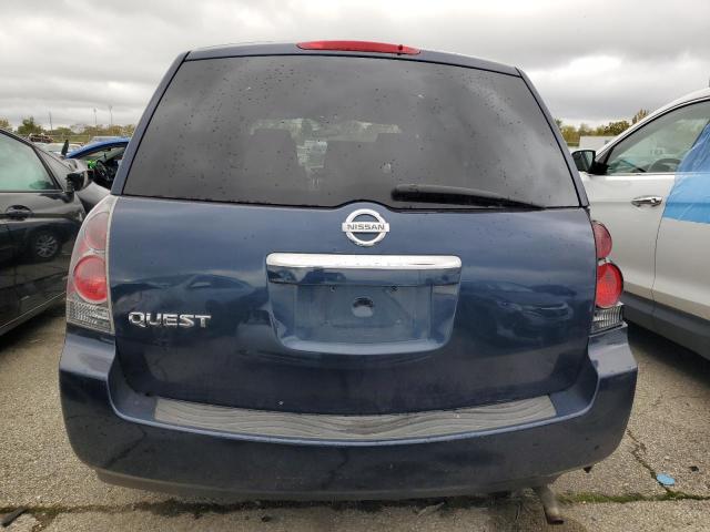 5N1BV28U58N115135 - 2008 NISSAN QUEST S BLUE photo 6