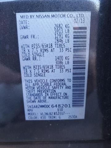 5N1AR2MM0DC648201 - 2013 NISSAN PATHFINDER S Grau Foto 13