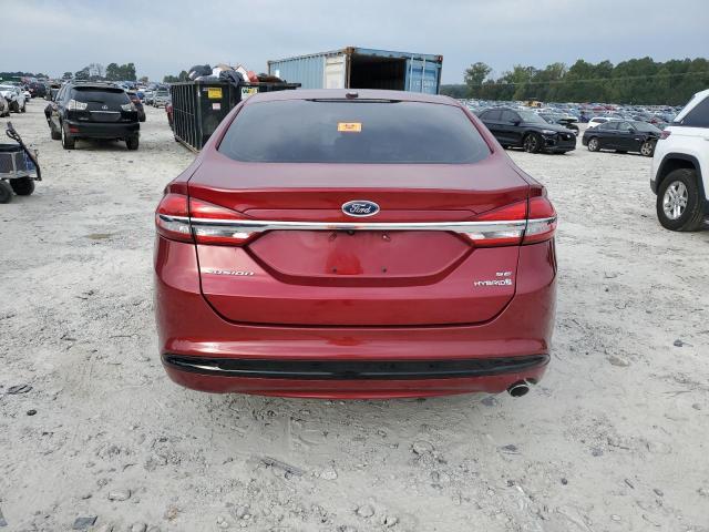 3FA6P0LU9HR323372 - 2017 FORD FUSION SE HYBRID RED photo 6