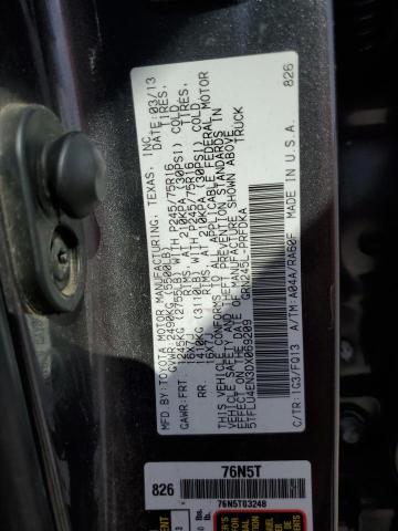 5TFLU4EN3DX069209 - 2013 TOYOTA TACOMA DOUBLE CAB GRAY photo 12