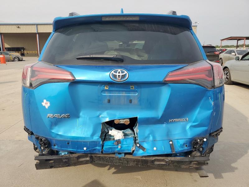 JTMRJREV7JD216077 - 2018 TOYOTA RAV4 HV LE BLUE photo 6