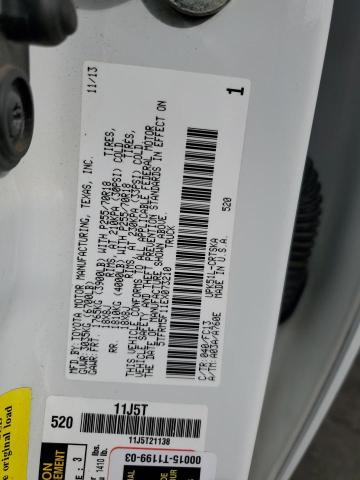 5TFRM5F11EX073210 - 2014 TOYOTA TUNDRA DOUBLE CAB SR/SR5 WHITE photo 13