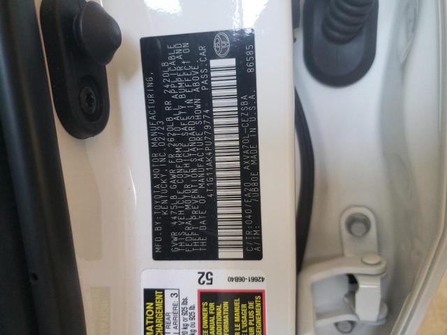 4T1G11AK4PU779774 - 2023 TOYOTA CAMRY SE NIGHT SHADE WHITE photo 12