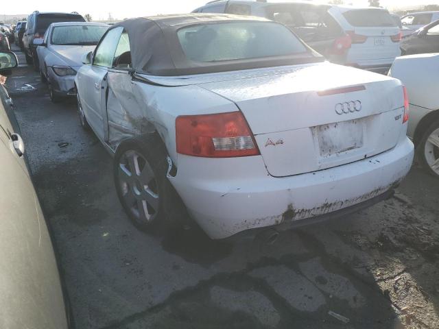 WAUAC48H36K007662 - 2008 AUDI A4 1.8 CABRIOLET WHITE photo 2