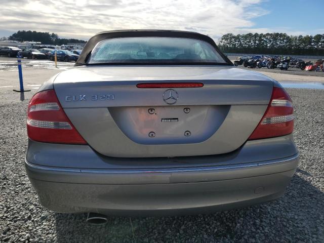 WDBTK65G44T017273 - 2004 MERCEDES-BENZ CLK 320 GRAY photo 6