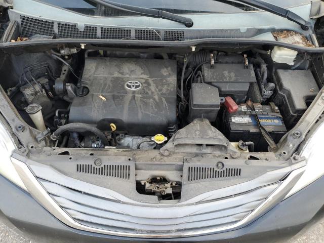 5TDDK3DC2DS052069 - 2013 TOYOTA SIENNA XLE შავი ფოტო 12