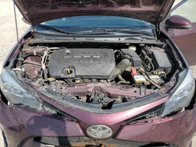 5YFBURHE0HP584418 - 2017 TOYOTA COROLLA L BURGUNDY photo 11