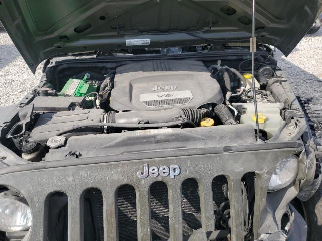 1C4BJWDGXFL726973 - 2015 JEEP WRANGLER U SPORT GREEN photo 12
