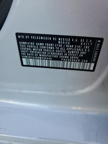 3VW2B7AJ6HM335448 - 2017 VOLKSWAGEN JETTA S WHITE photo 13