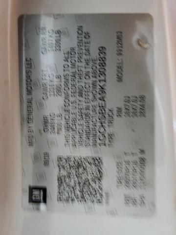 1GCHSBEA9K1308839 - 2019 CHEVROLET COLORADO WHITE photo 13