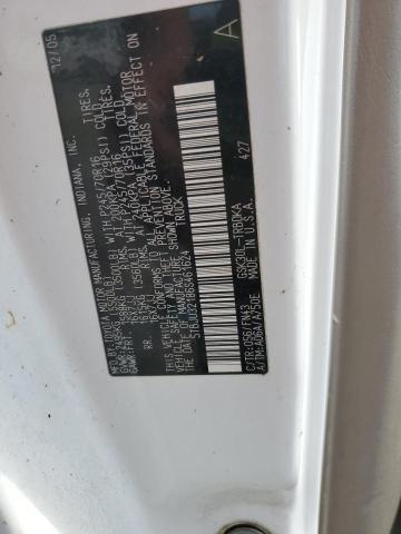 5TBJU32186S461624 - 2006 TOYOTA TUNDRA WHITE photo 12