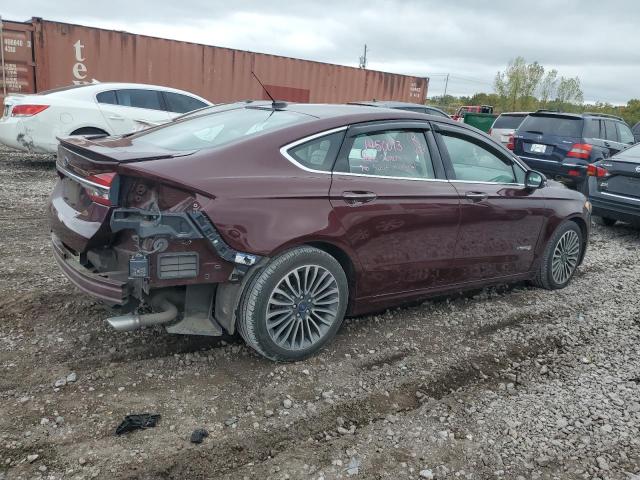 3FA6P0RU8JR120308 - 2018 FORD FUSION TITANIUM/PLATINUM HEV MAROON photo 3