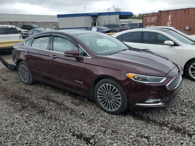 3FA6P0RU8JR120308 - 2018 FORD FUSION TITANIUM/PLATINUM HEV MAROON photo 4