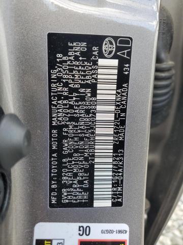 2T1BURHE3JC073808 - 2018 TOYOTA COROLLA L 棕色 照片 13