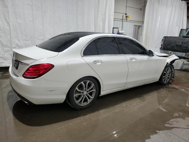 55SWF4KB8FU069056 - 2015 MERCEDES-BENZ C 300 4MATIC WHITE photo 3