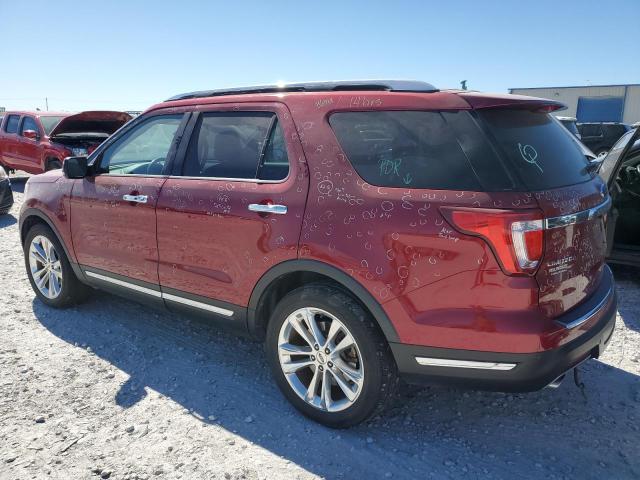 1FM5K7FH9KGB20908 - 2019 FORD EXPLORER LIMITED BURGUNDY photo 2