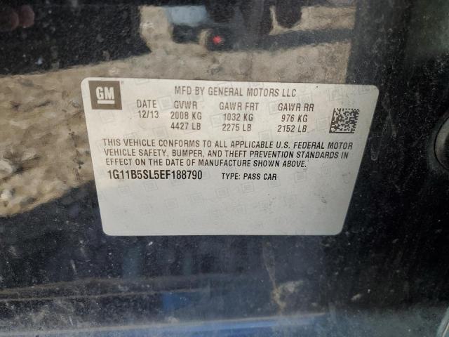 1G11B5SL5EF188790 - 2014 CHEVROLET MALIBU LS BLACK photo 12