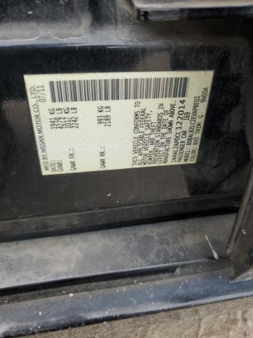 1N4AL2AP0CC122014 - 2012 NISSAN ALTIMA BASE Սև լուսանկար 12