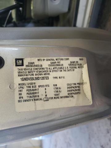 1GNDV33L56D128723 - 2006 CHEVROLET UPLANDER LT SILVER photo 13