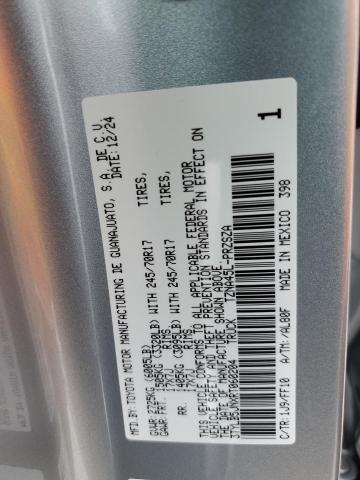 3TYLB5JNXRT060204 - 2024 TOYOTA TACOMA DOUBLE CAB SILVER photo 13
