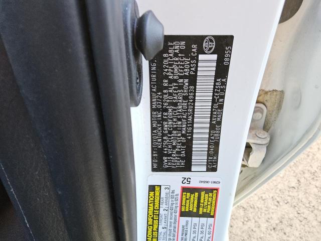 4T1G11AK5RU249638 - 2024 TOYOTA CAMRY SE NIGHT SHADE WHITE photo 13