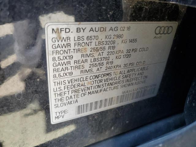 WA1AAAF70HD008058 - 2017 AUDI Q7 PREMIUM შავი ფოტო 13