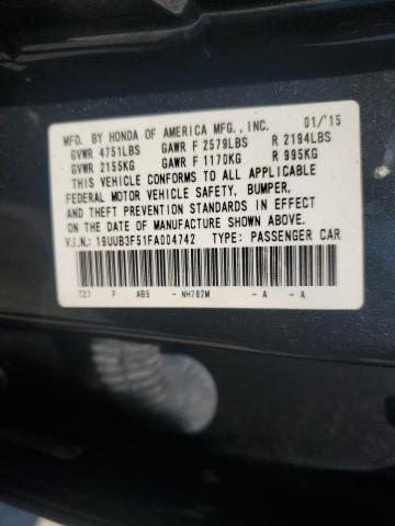 19UUB3F51FA004742 - 2015 ACURA TLX TECH BLACK photo 12