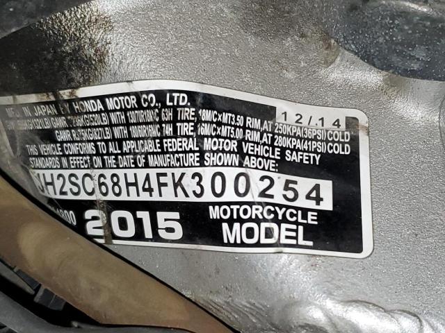 JH2SC68H4FK300254 - 2015 HONDA GL1800 SILVER photo 10