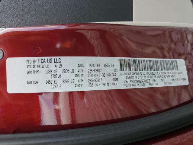 2C4RC1BG6KR700595 - 2019 CHRYSLER PACIFICA TOURING L Червоний фото 14