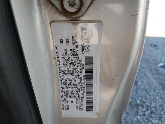 5TESN92N54Z345389 - 2004 TOYOTA TACOMA XTRACAB PRERUNNER Сріблястий фото 12