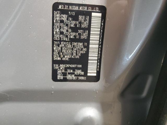 JN8AE2KP4D9071686 - 2013 NISSAN QUEST S 银色 照片 13
