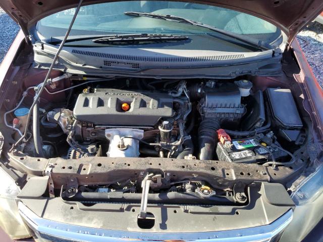 19XFB2F56CE023474 - 2012 HONDA CIVIC LX برغندي صورة 11