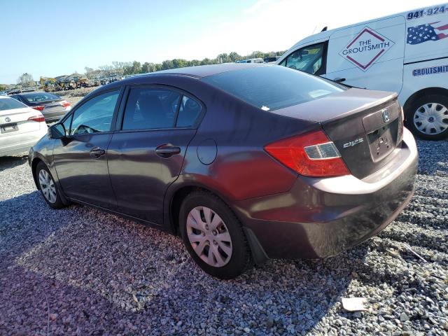 19XFB2F56CE023474 - 2012 HONDA CIVIC LX برغندي صورة 2