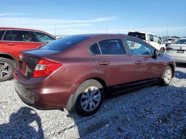 19XFB2F56CE023474 - 2012 HONDA CIVIC LX برغندي صورة 3